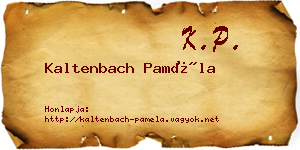 Kaltenbach Paméla névjegykártya